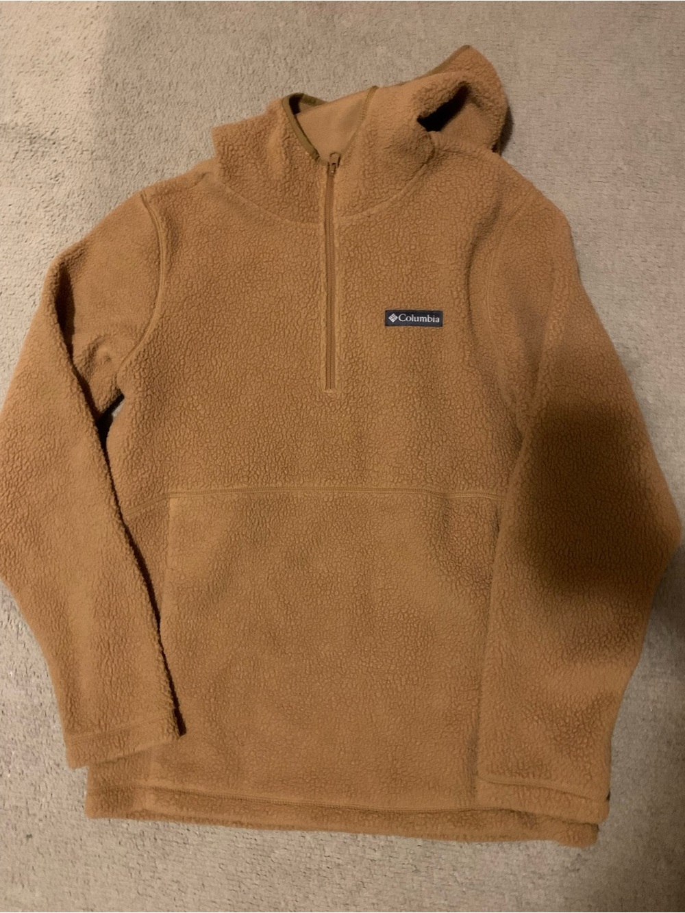 Columbia Men’s Camel Brown Sherpa Half-Zip Hoodie